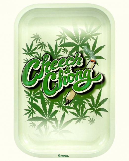 Cheech & Chong 'Camo' Medium Metal Rolling Tray - 17.5cm x 27.5cm