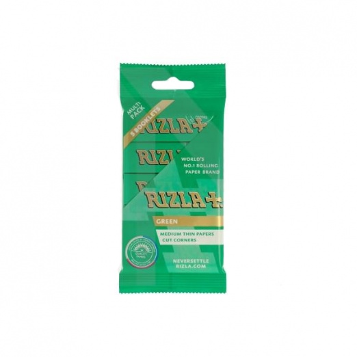 Rizla Green Regular Rolling Papers Hanger x 5 Pack