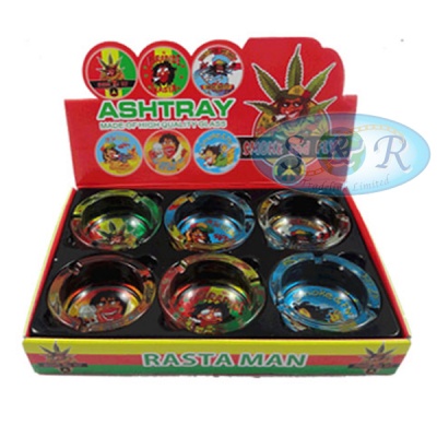 Rasta Design Glass Ashtrays