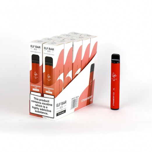 Elf Bar 600 Puff Disposable Pod - STRAWBERRY ICE | S&R Tradelink Ltd