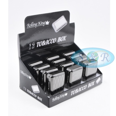 Rolling King Tobacco Box Plain Black