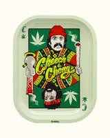 Cheech & Chong  'Cards'  Small Metal Rolling Tray - 14cm x 18cm