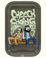 Cheech & Chong 'In Da Chair' Medium Metal Rolling Tray - 17.5cm x 27.5cm