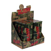 Special Edition -RAW100 PREROLLED TIPS IN SLIDE TOP TIN CAMO 6'S